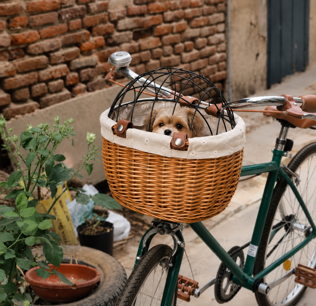 panier velo chien | Rotin Artisanalâą