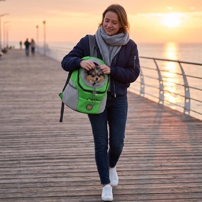 Sac a dos chien avec rangement