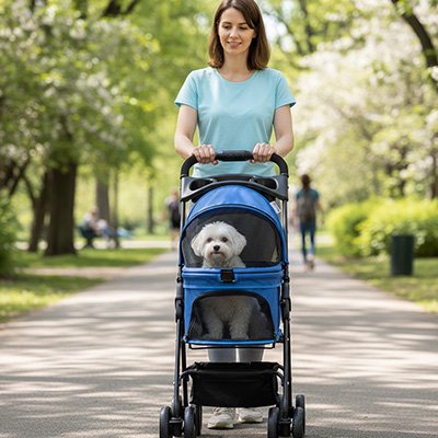 Poussette pour Chien balade confortable
